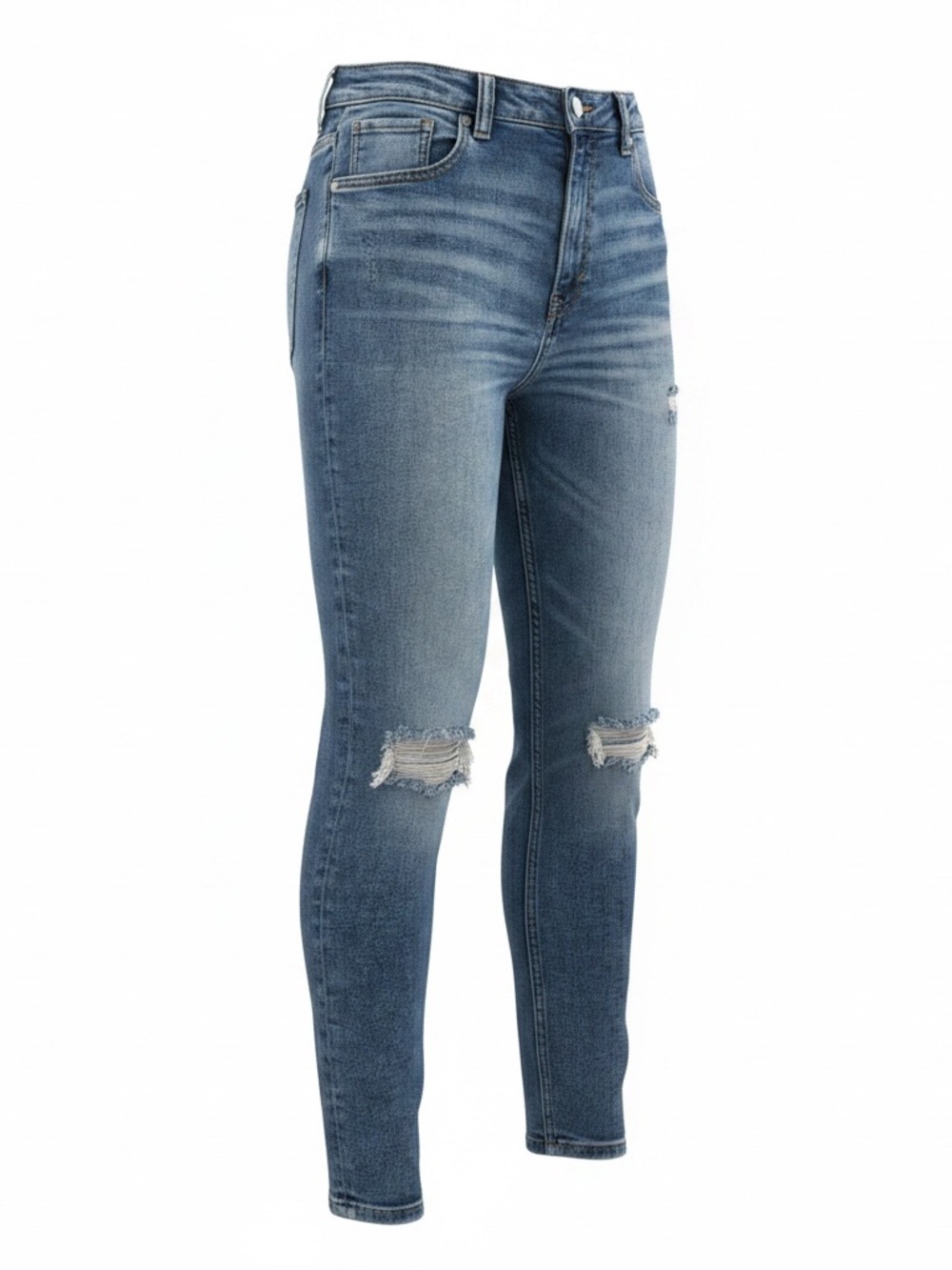 Altar'd State Medium Blue High-Rise Ripped Skinny Jeans